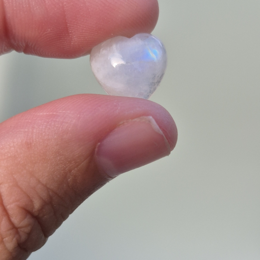 Natural Moonstone Heart Cut Gemstone
